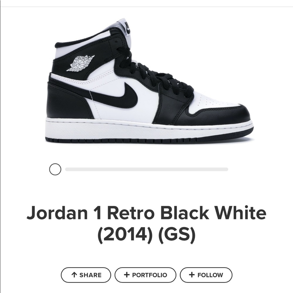 Jordan 1 Retro Black and White (high)